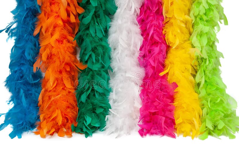 Costume Multicolor Feather Scarf, Costume Fluffy Feather Stock Photo Image of decoration