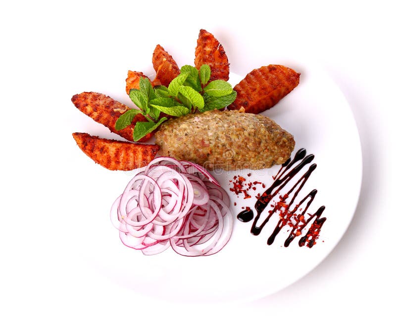Cotoletta fritta con le verdure immagini stock libere da diritti Cotoletta fritta con le verdure immagini stock libere da diritti