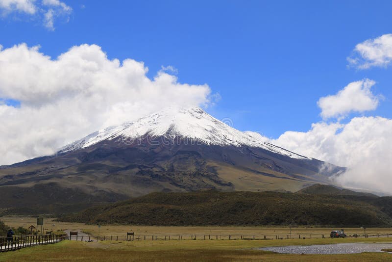 Cotopaxi snow covered peak stock image. Image of canton - 167003663
