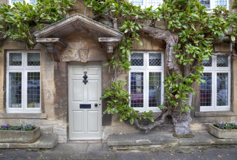 Cotswold georgiskt hus arkivbilder Cotswold georgiskt hus arkivbilder