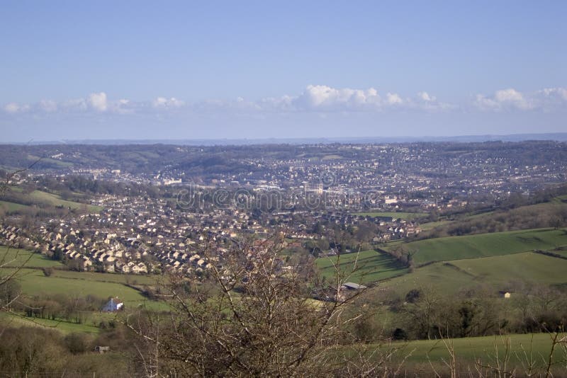 Cotswold Way, Bath, UK stock image