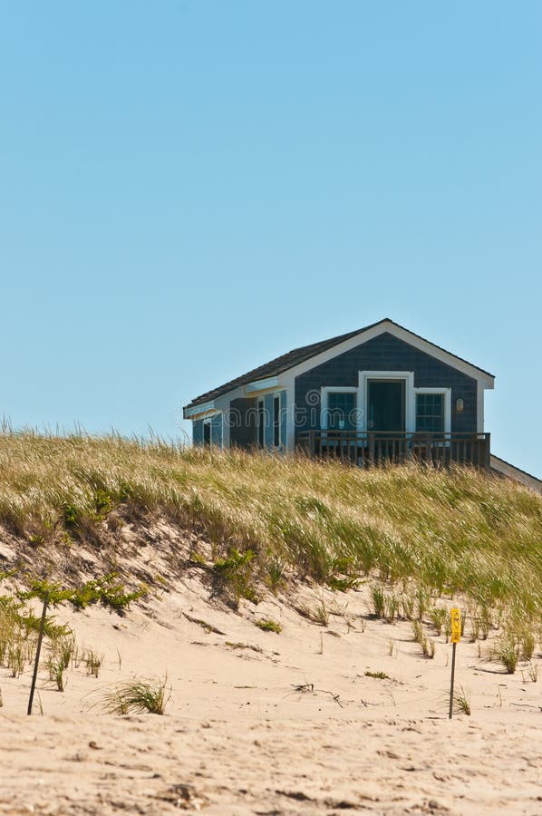 Cottage on a beachfront of a barrier island