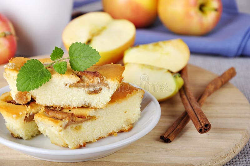 Cottage Cheese and Apple Pie Stock Image Image of decoration, cheese