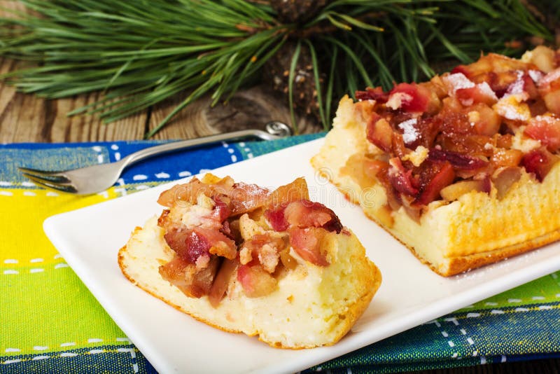 Cottage Cheese Casserole with Apples Stock Image Image of cheese