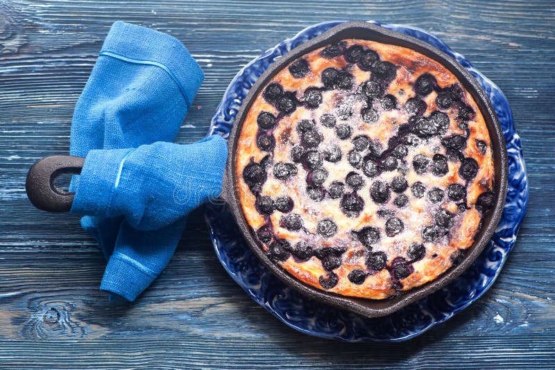 Cottage cheese casserole Cheesecake with blueberries