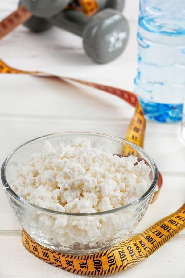 Cottage cheese diet stock image. Image of figure, sports 29992253