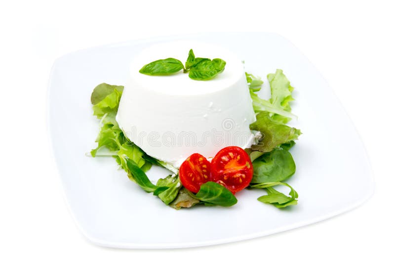 Cottage cheese on plate stock photo. Image of delicious 47925944