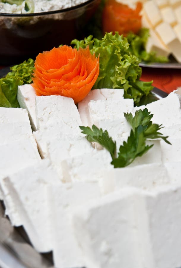 Cottage cheese platter stock photo. Image of edible, plate 35943670