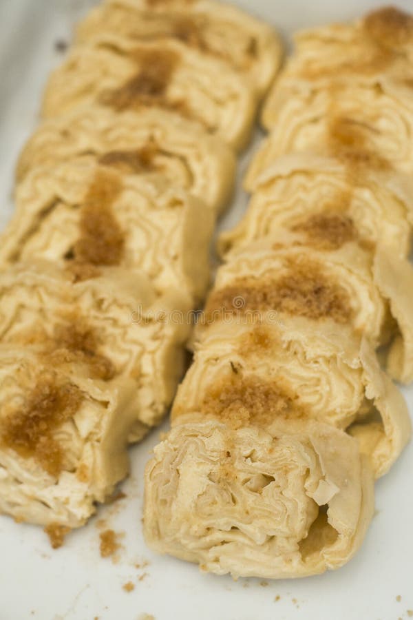 Cottage cheese rolled pastry, typical in Slovenia. Cottage cheese rolled pastry with bread crumbs, roasted in butter, typical in Slovenia stock photography Cottage cheese rolled pastry, typical in Slovenia. Cottage cheese rolled pastry with bread crumbs, roasted in butter, typical in Slovenia stock photography