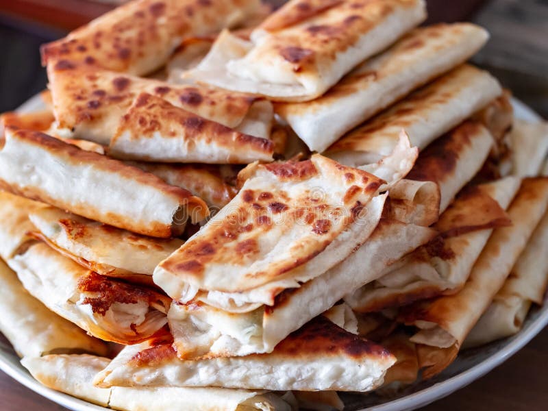 Cottage Cheese Rolls with a Crisp on a Plate Closeup Stock Image Image of gourmet, golden