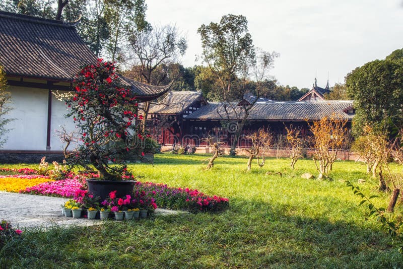 Cottage del Du Fu Thatched fotografia stock libera da diritti Cottage del Du Fu Thatched fotografia stock libera da diritti