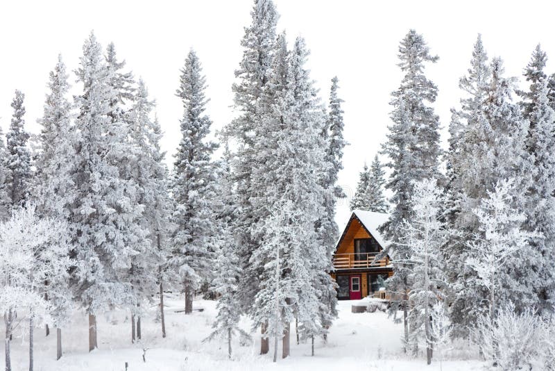 Cottage di natale nel paese delle meraviglie di inverno