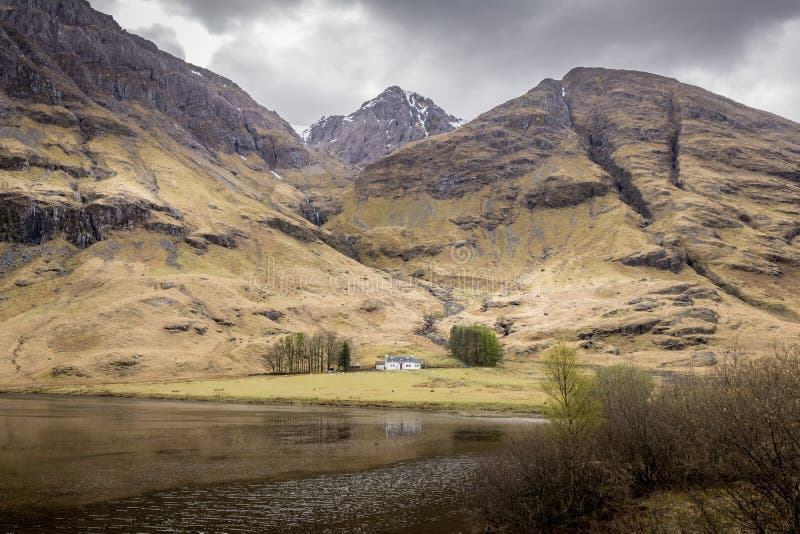 Cottage at Glencoe stock image. Image of range, britain 239478483