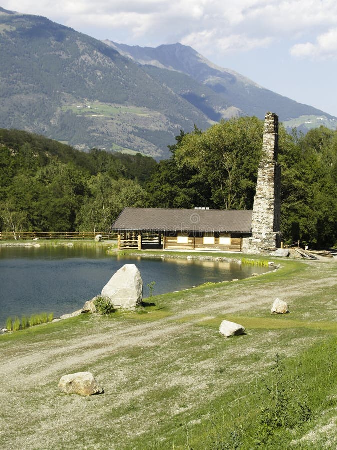 Cottage in Swiss Alps stock photo. Image of nature, buildings 3544328