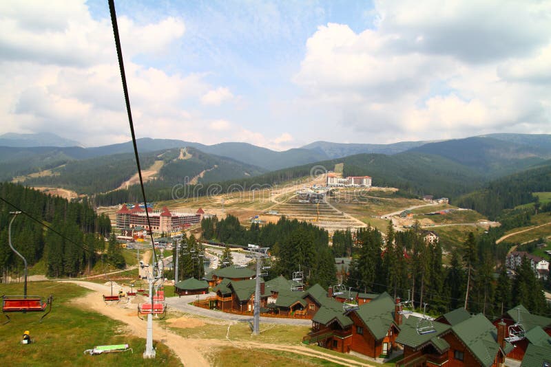 Cottages in Carpathian Mountains