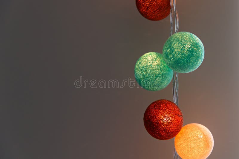 Cotton ball lights stock image. Image of holiday, lamp 78241707