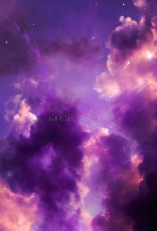 Cotton Candy Sky vector illustration