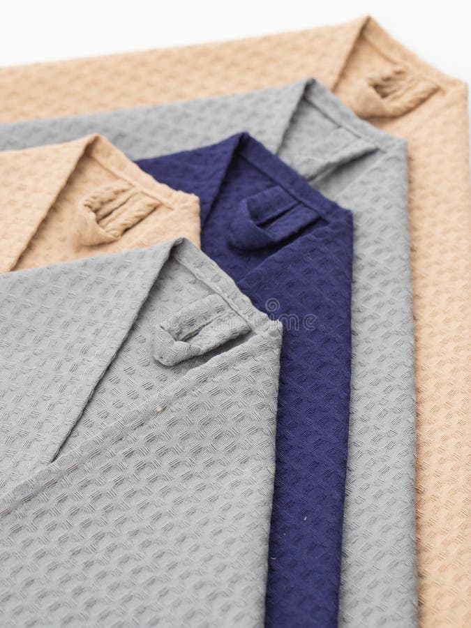 Cotton Fabric Of Different Colors Waffle Towel Without Pattern Stock 