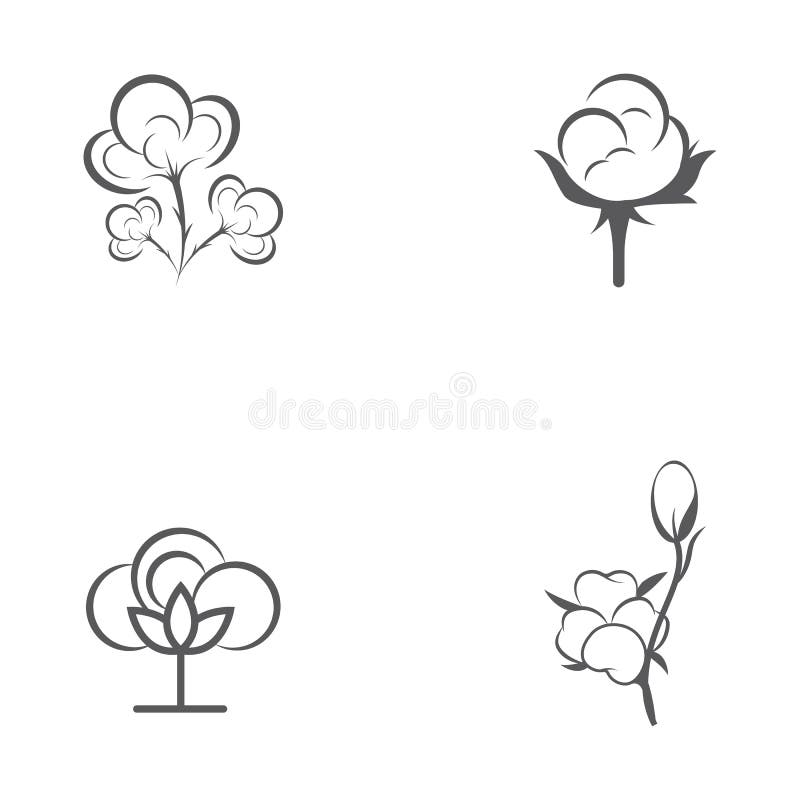 Cotton Flower Vector Icon Template Stock Vector - Illustration of ...