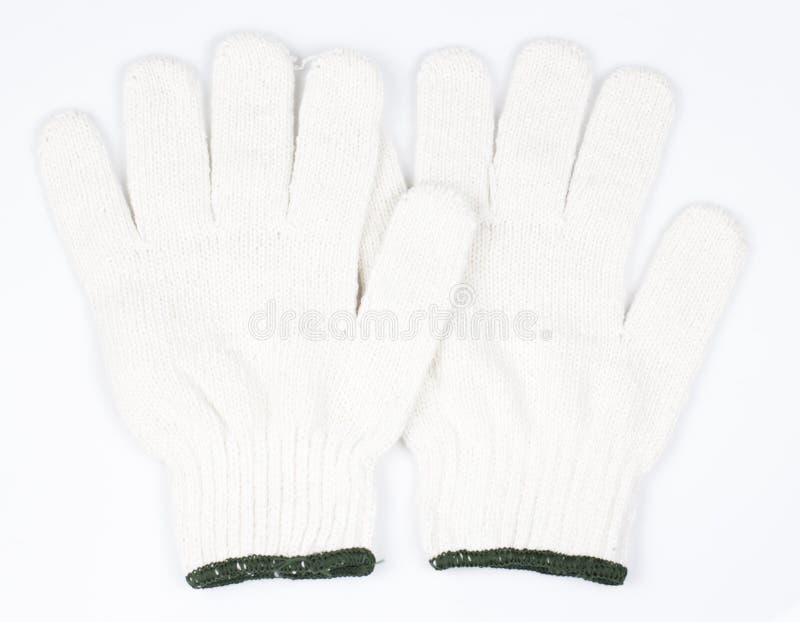 Cotton Glove Isolated on White Background Stock Photo Image of gloves
