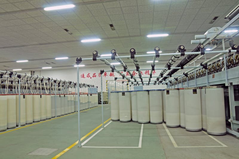 Cotton Group in Spinning Production Line Factory Stock Image Image of mills, cotton 222033615