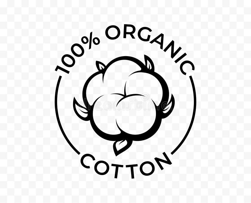 Cotton Icon, Organic Eco and 100 Natural Bio Products, Vector Cotton ...