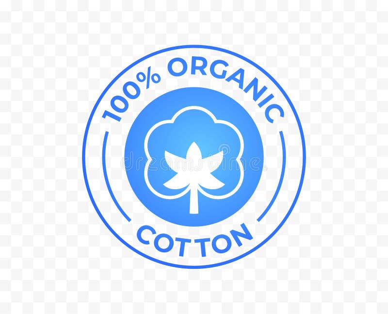 Cotton 100 Organic Icon, Bio Eco Natural Product Certificate Logo ...