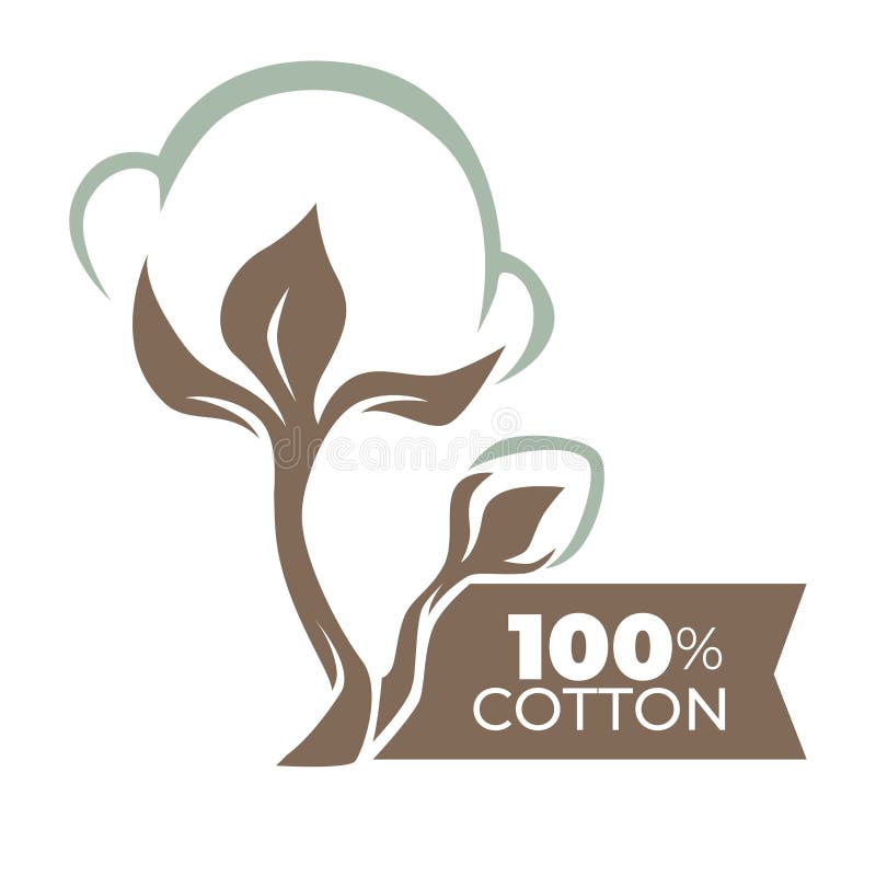 Cotton Isolated Icons Pure and Organic Product Vector Textile Industry ...