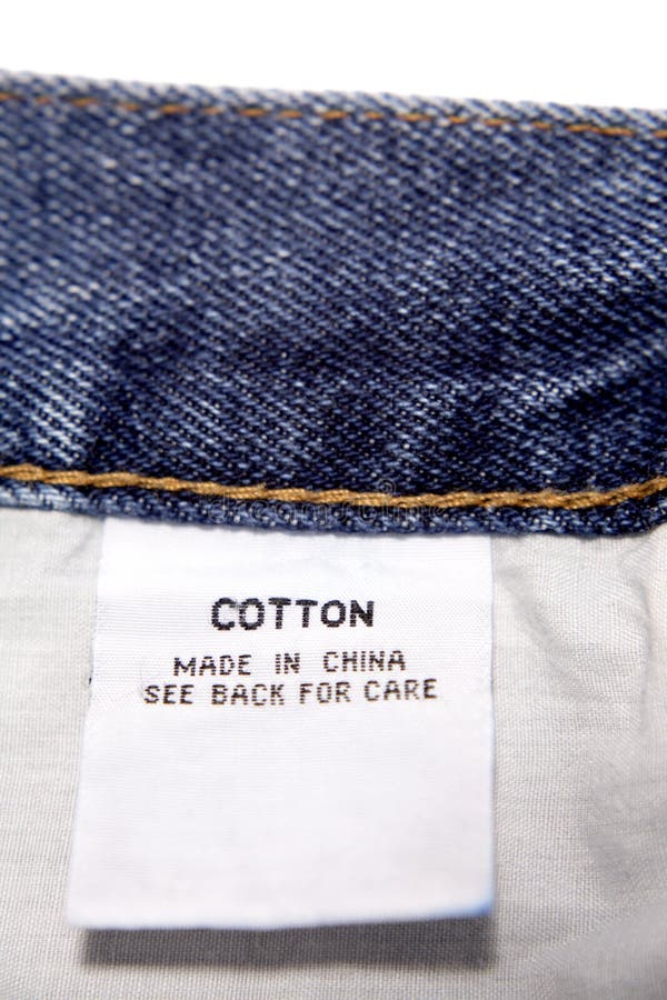 Cotton label stock photo. Image of advisory, china, clothing - 6287130