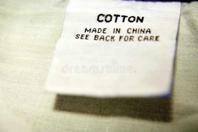 Cotton label on clothing royalty free stock image Cotton label on clothing royalty free stock image