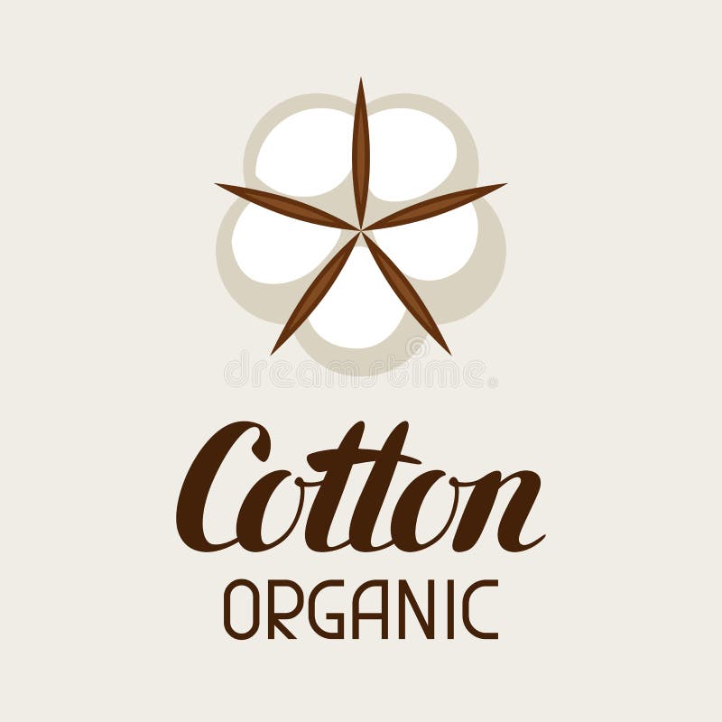 Cotton label stock vector. Illustration of symbol, fabric 25172116