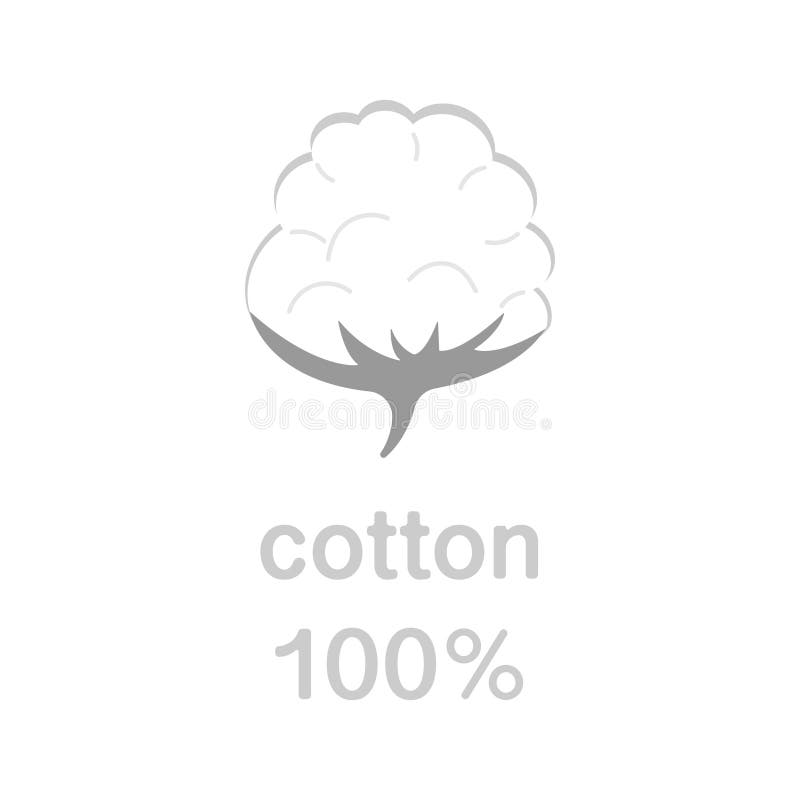 Pure Cotton Manufacturing Symbol Stock Vector - Illustration of flower ...