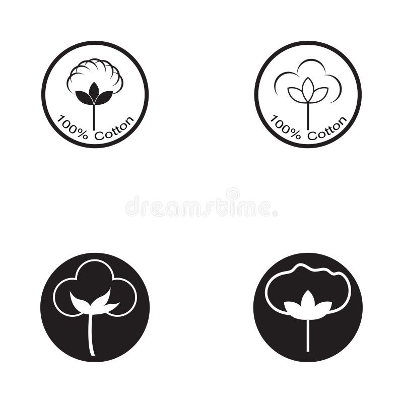 Cotton Logo Template Vector Symbol Nature Stock Vector - Illustration ...