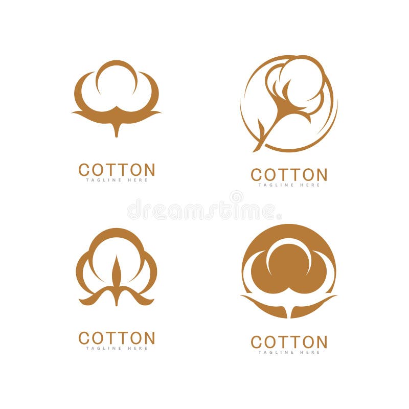 Cotton Logo Vector Template Design Stock Vector - Illustration of icon ...