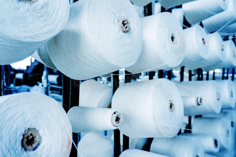 Cotton mill stock photo