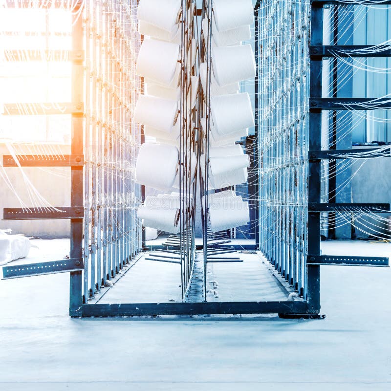 Cotton mill stock photo