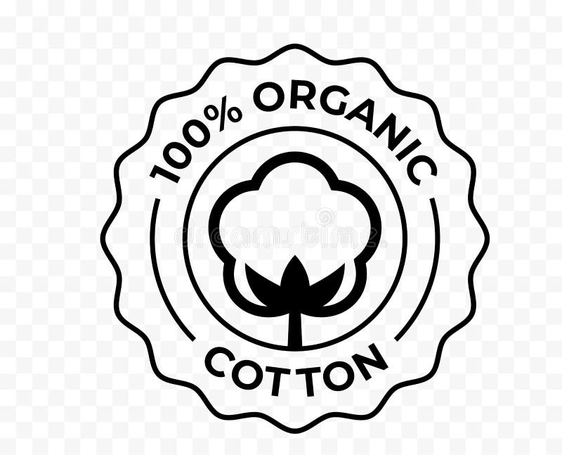 Cotton 100 Organic Icon, Bio Eco Natural Product Certificate Logo ...