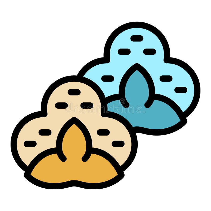 Cotton Plant Icon Color Outline Vector Stock Vector - Illustration of