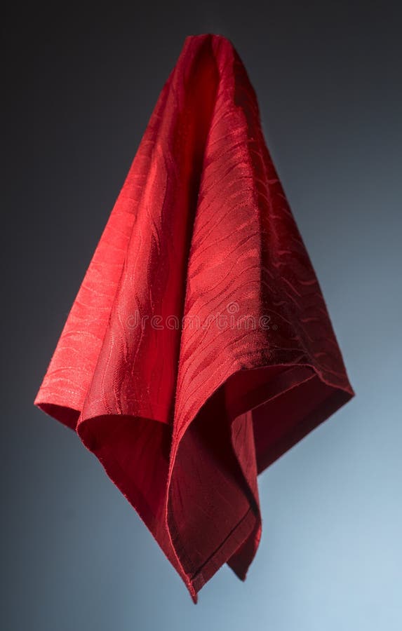 Cotton red napkin decorated