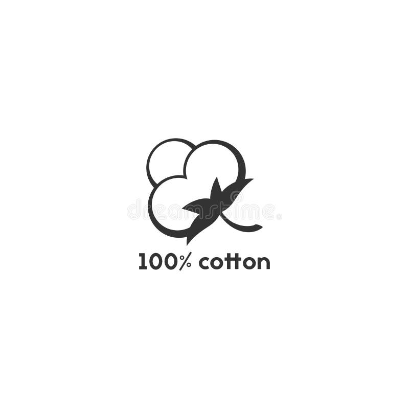 Cotton Seed Icon. 100 Cotton Label. Natural Fiber Sign Stock ...