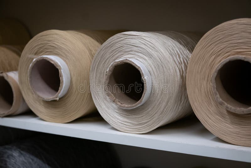 Cotton Sewing Threaded Reels in a Sewing Shop Stock Image Image of industrial, paper 170703945