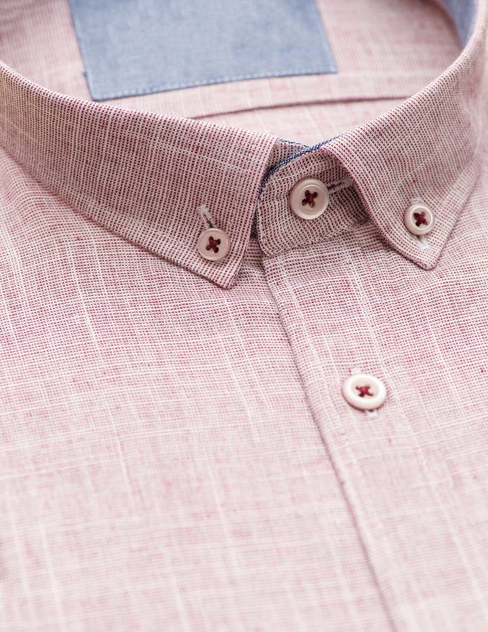 Cotton shirt, close-up stock image. Image of neck, shirt - 127719373