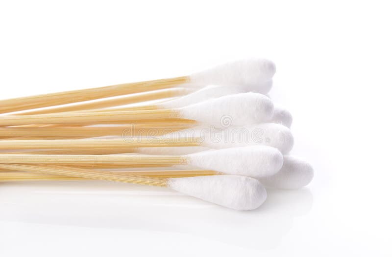 Cotton Wool And Sticks Isolated Stock Image Image of black, stained