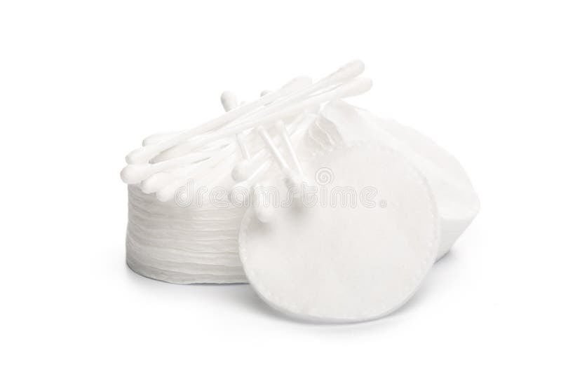 Cotton Swabs and Sticks Isolated on White Background Stock Image