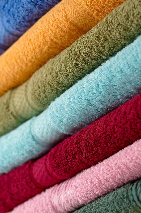 Towels stock image. Image of colors, laundry, towel, bath 103707