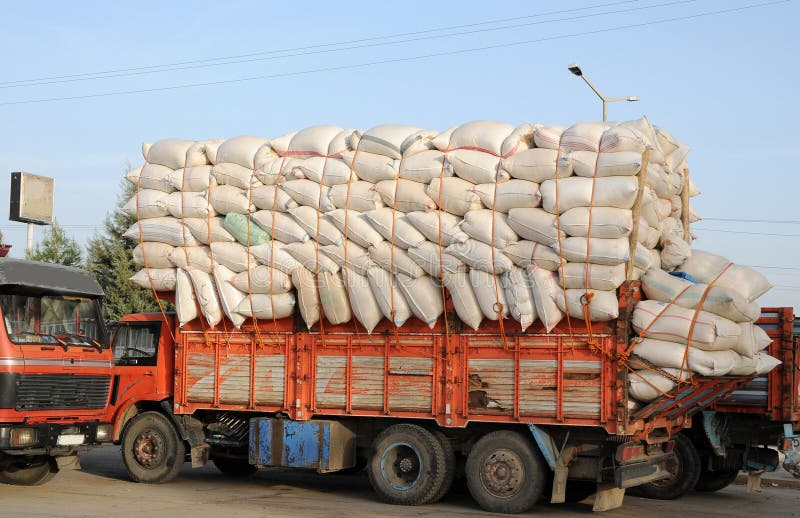 Cotton transport stock photo. Image of vehicle, cotton 46982756