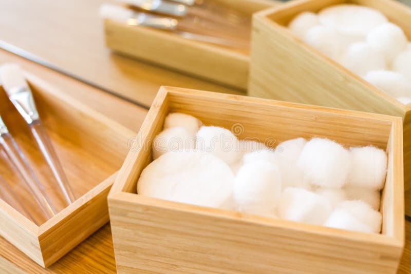 Cotton Wad Brushes Dressing Table Stock Photos Free & RoyaltyFree