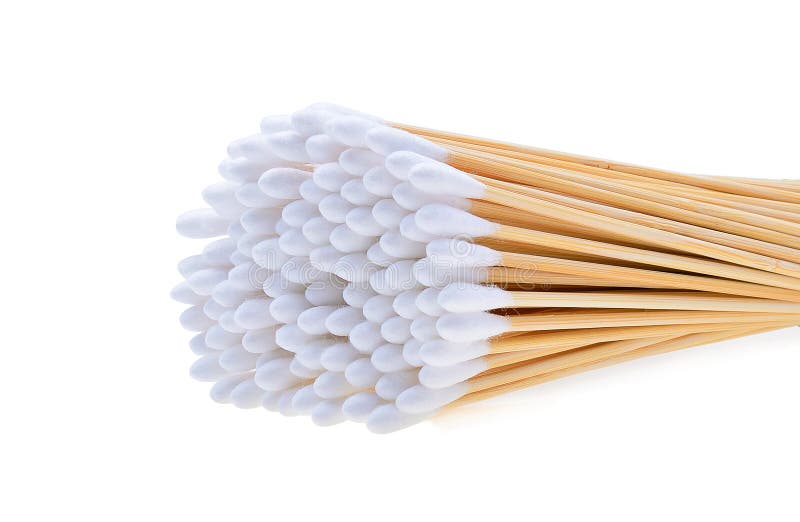Cotton Wool Sticks Isolated on White Stock Image Image of hygienic