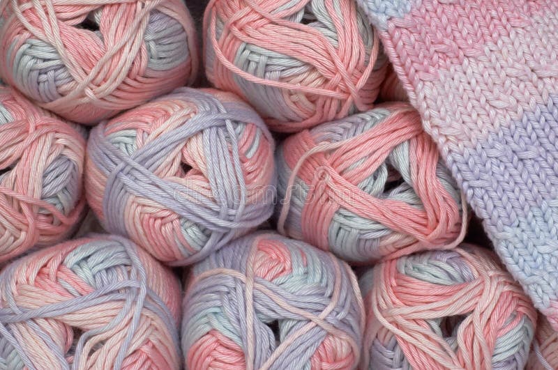 Cotton yarn stock image. Image of fiber, pink, shades, sewing 367219