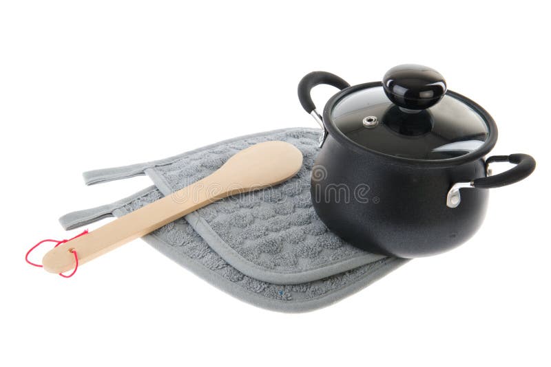 Cooking basics utensil in black and gray. Cooking basics utensil in black and gray